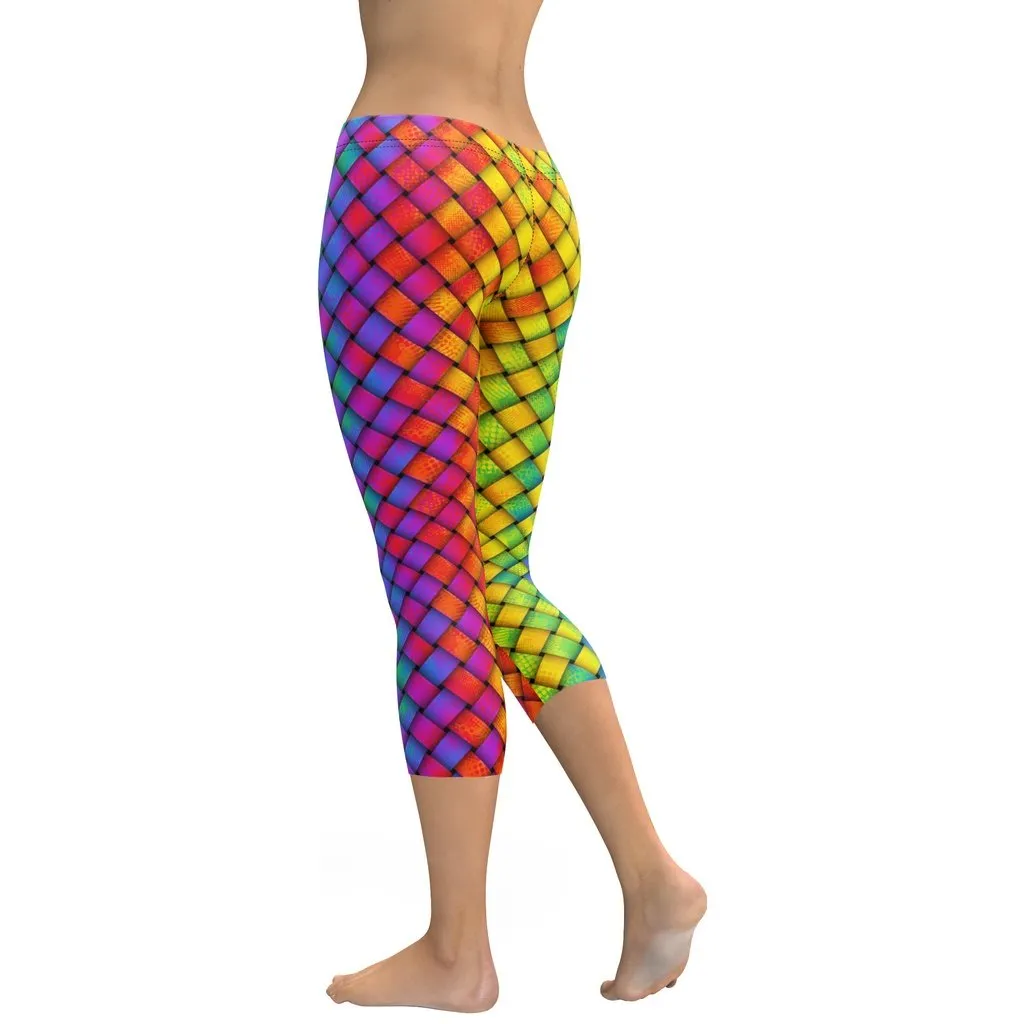 3D Rainbow Pattern Capris