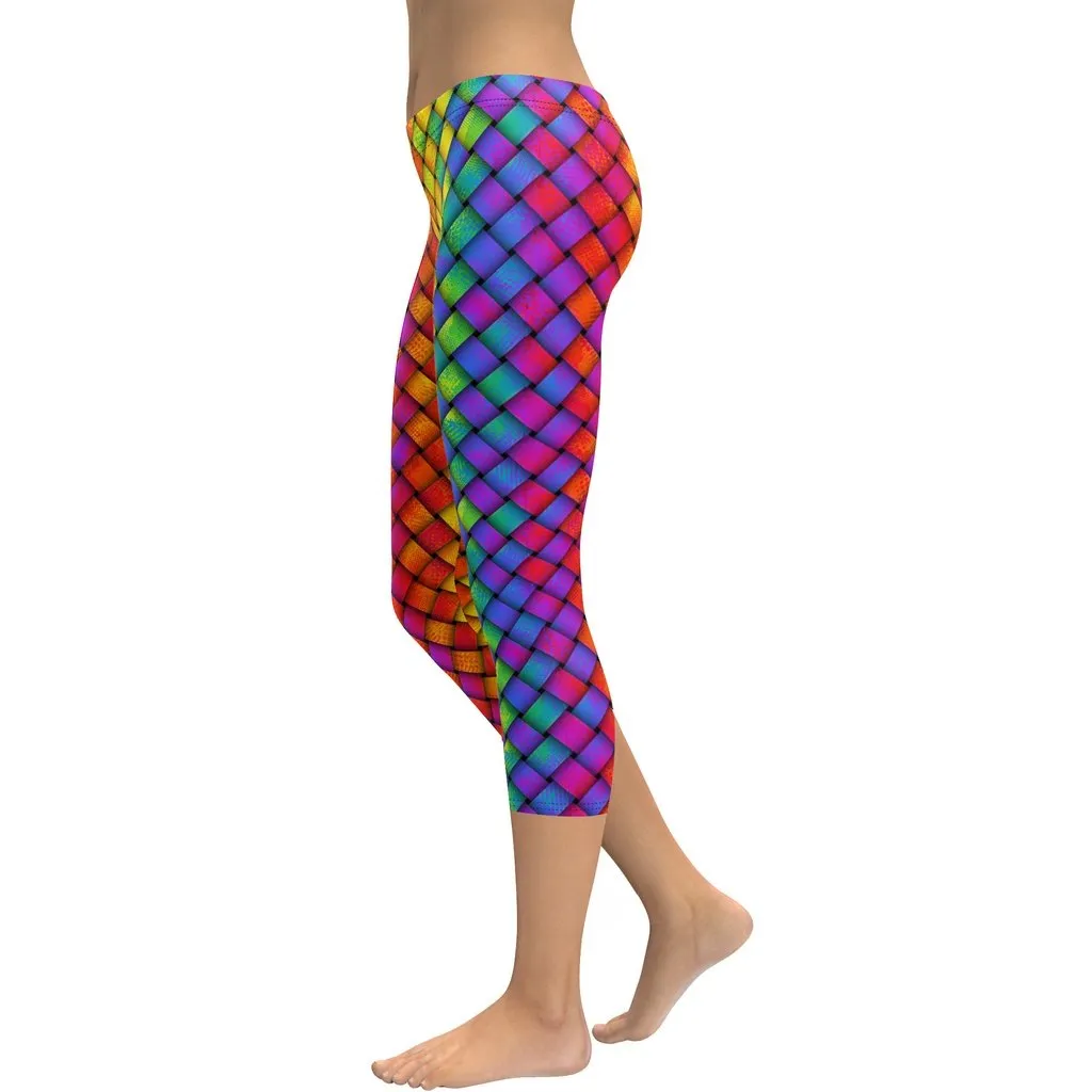 3D Rainbow Pattern Capris