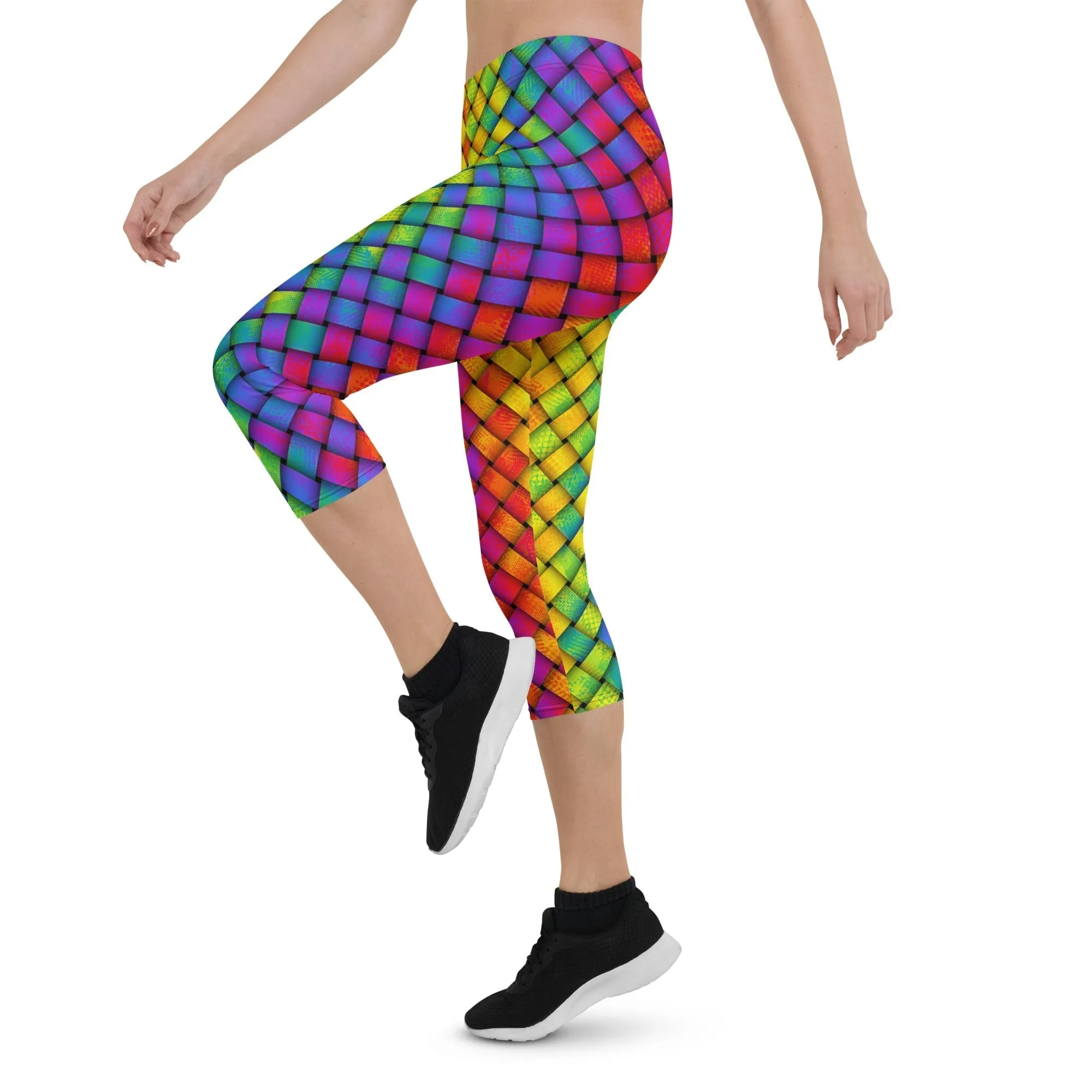 3D Rainbow Pattern Capris