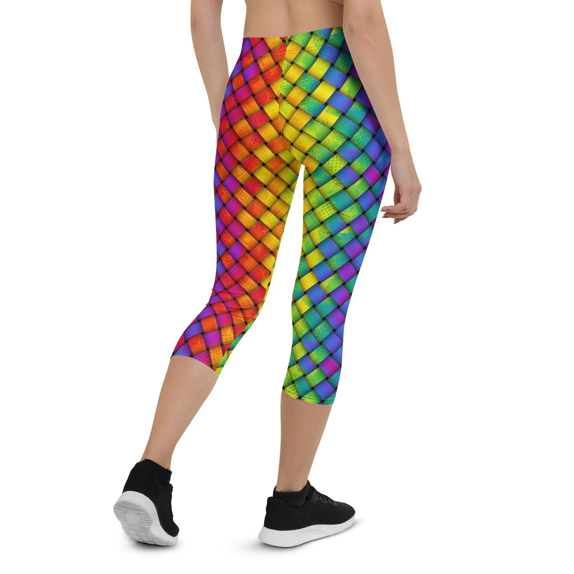 3D Rainbow Pattern Capris