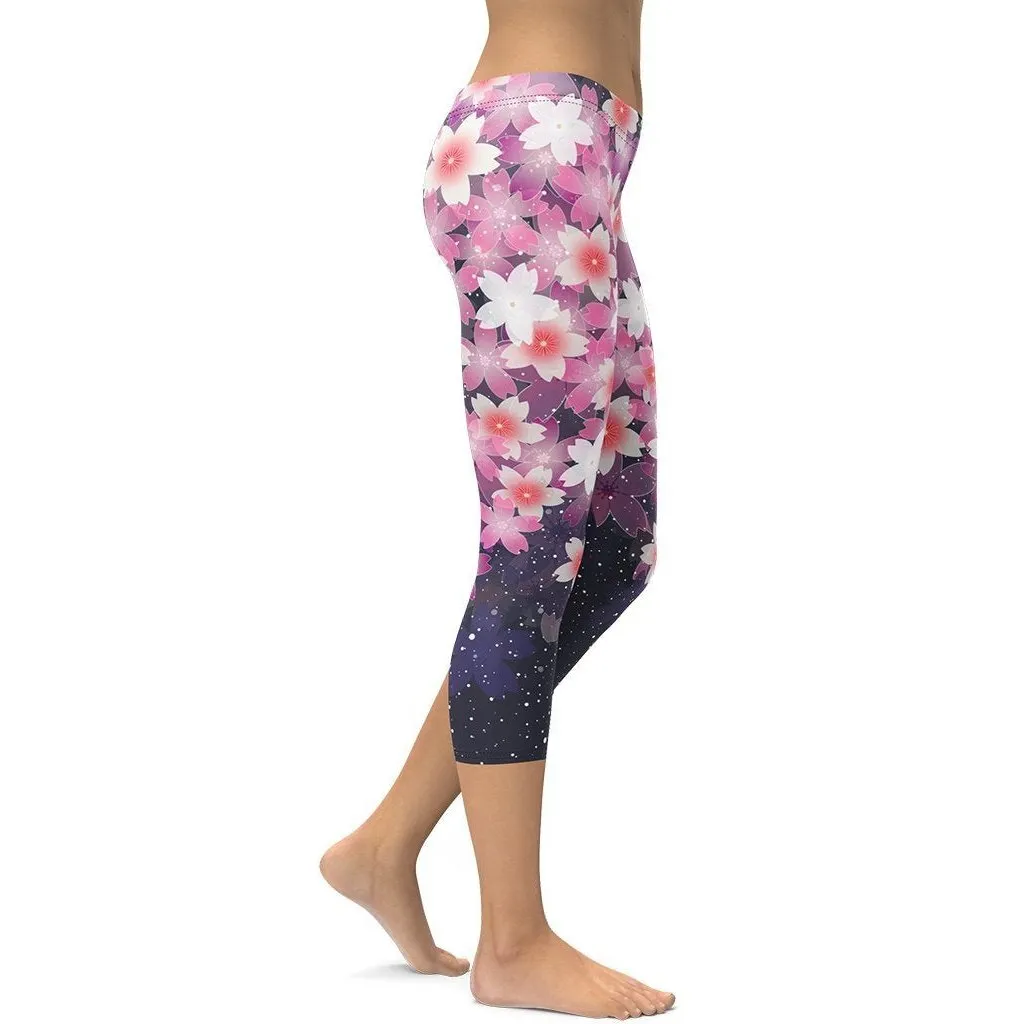 Abstract Flower Capris