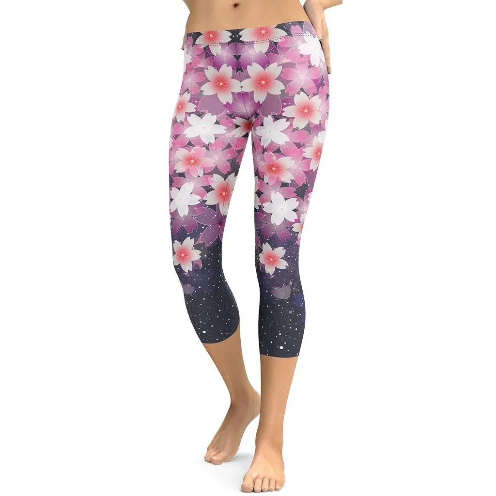 Abstract Flower Capris