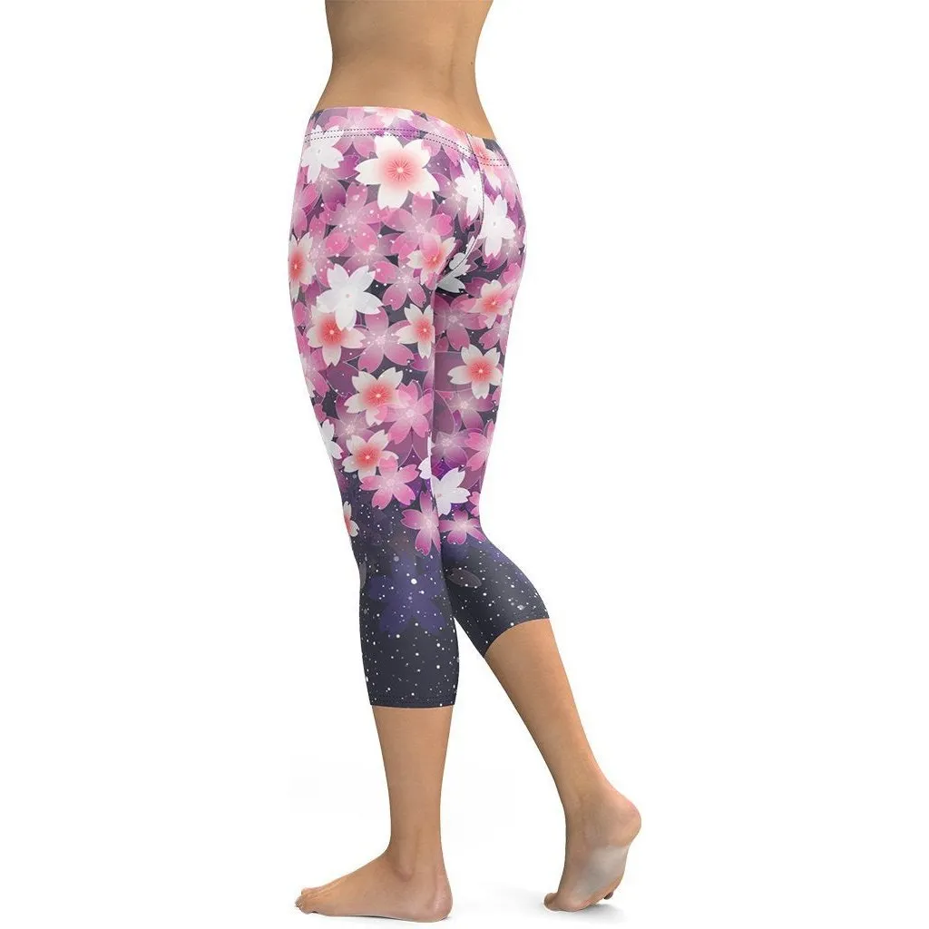 Abstract Flower Capris