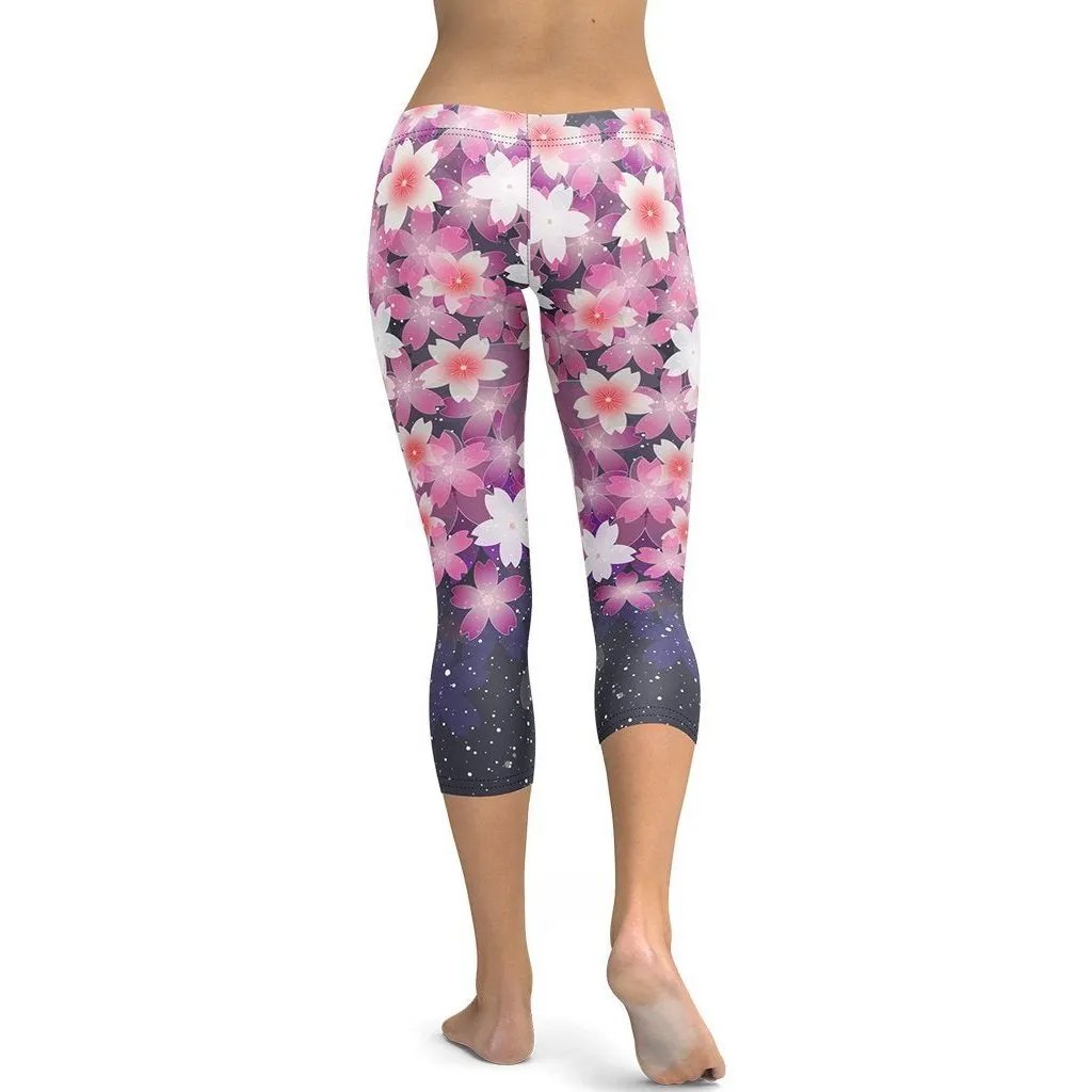 Abstract Flower Capris