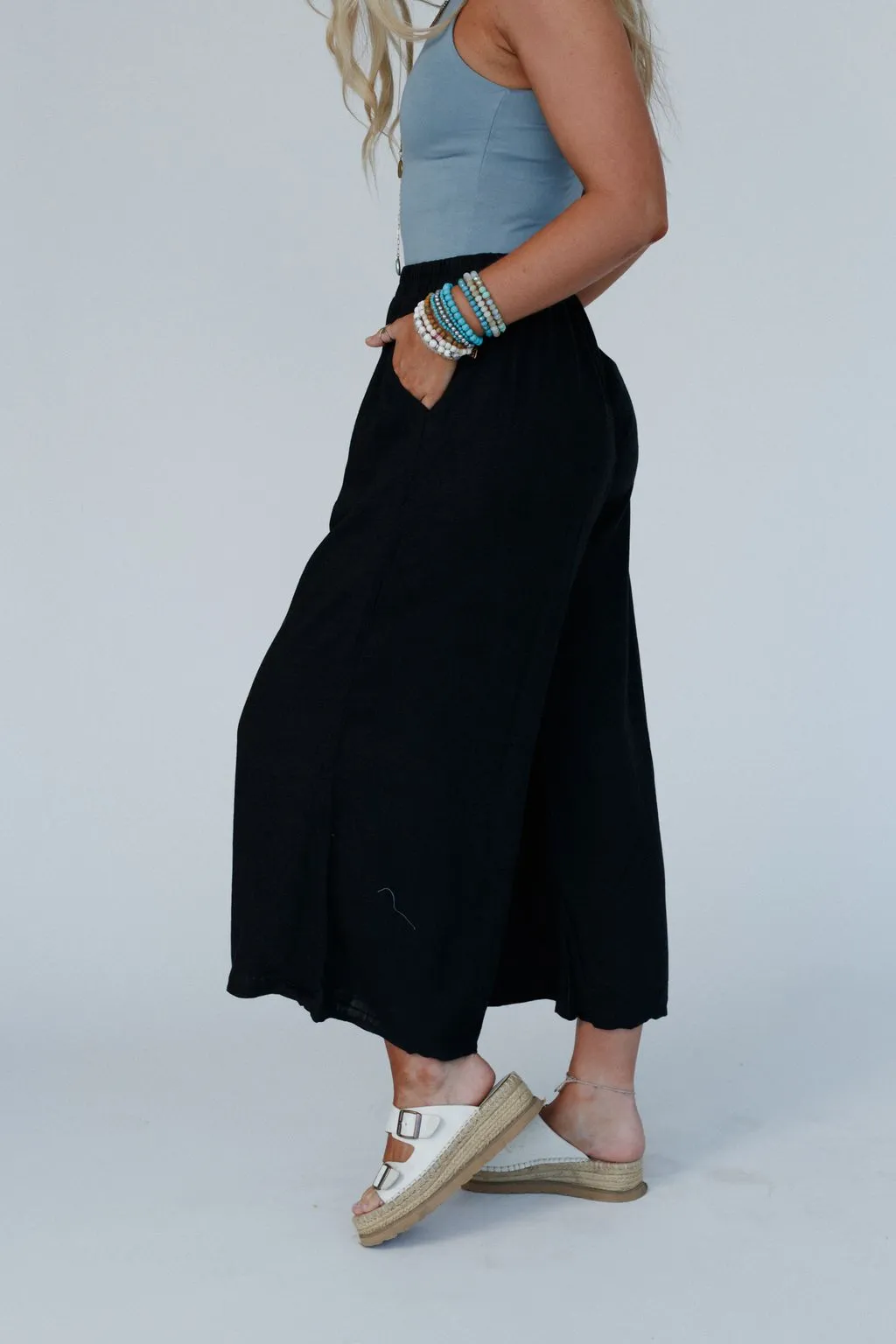 As You Wish Wide Leg Pants - Black