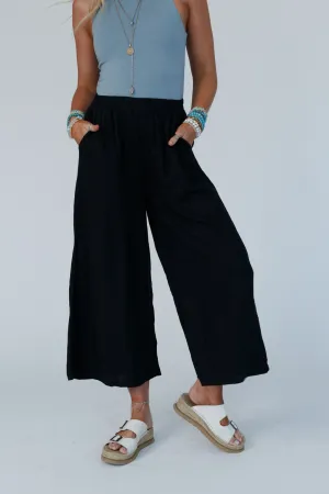 As You Wish Wide Leg Pants - Black