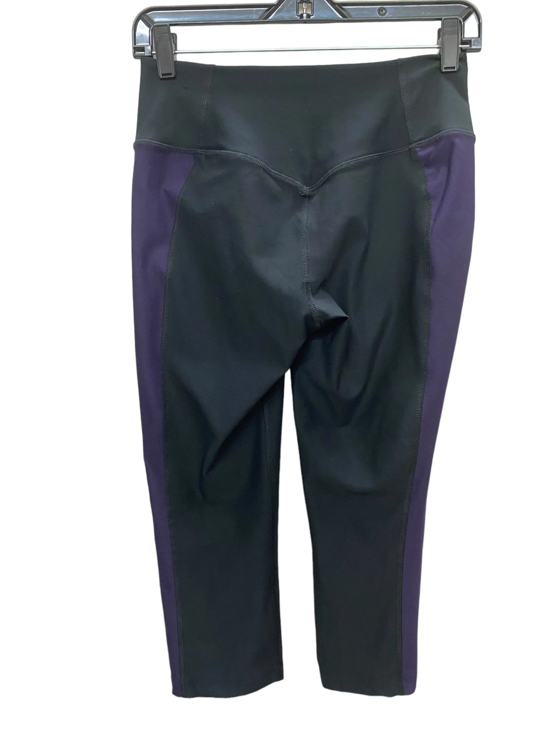 Athletic Leggings Capris By Nike Apparel In Black & Purple, Size: S