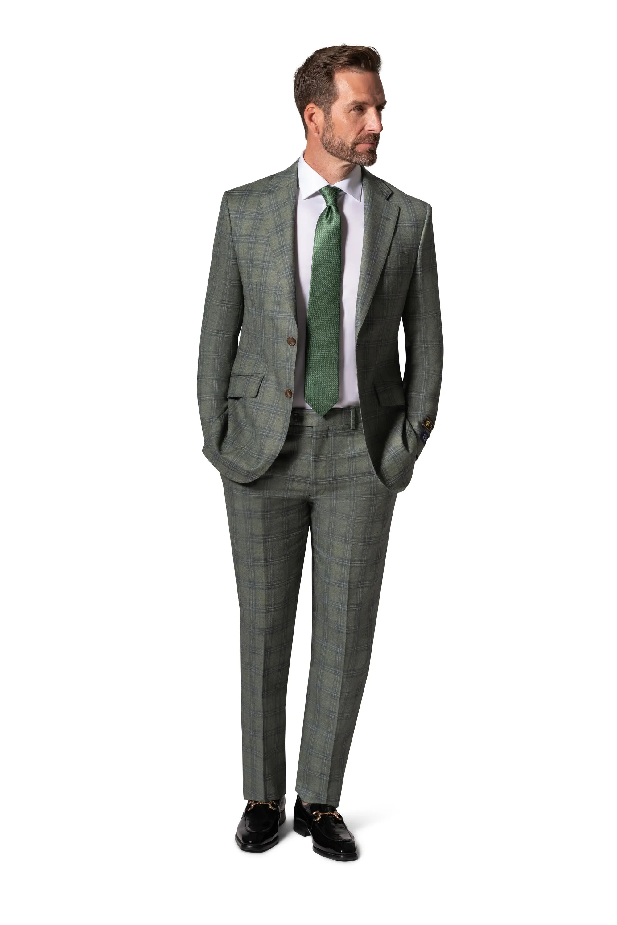 Berragamo Elegant - Faille Wool 10005.4098 S/B Slim Fit Suit