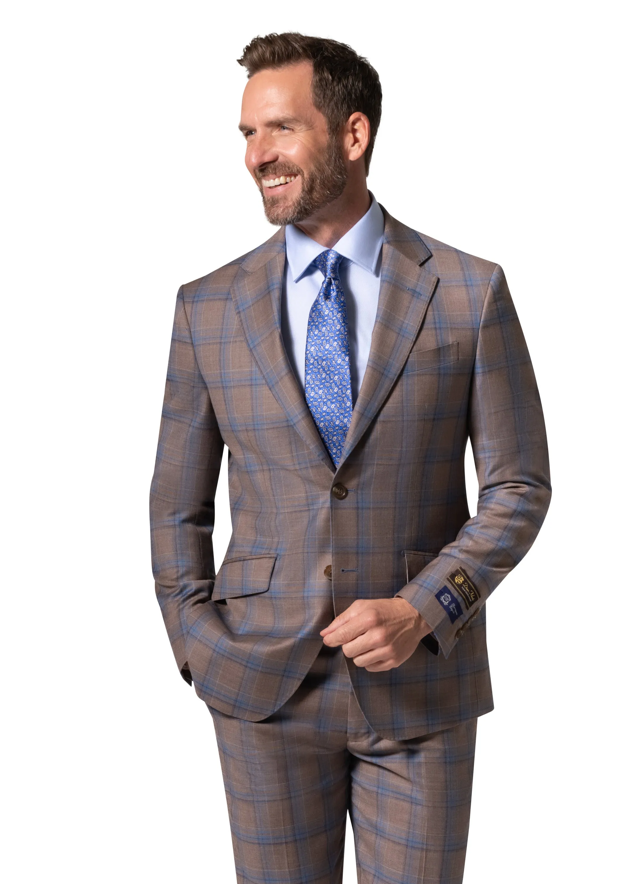 Berragamo Elegant - Faille Wool 10005.4100 D/B Modern Fit Suit