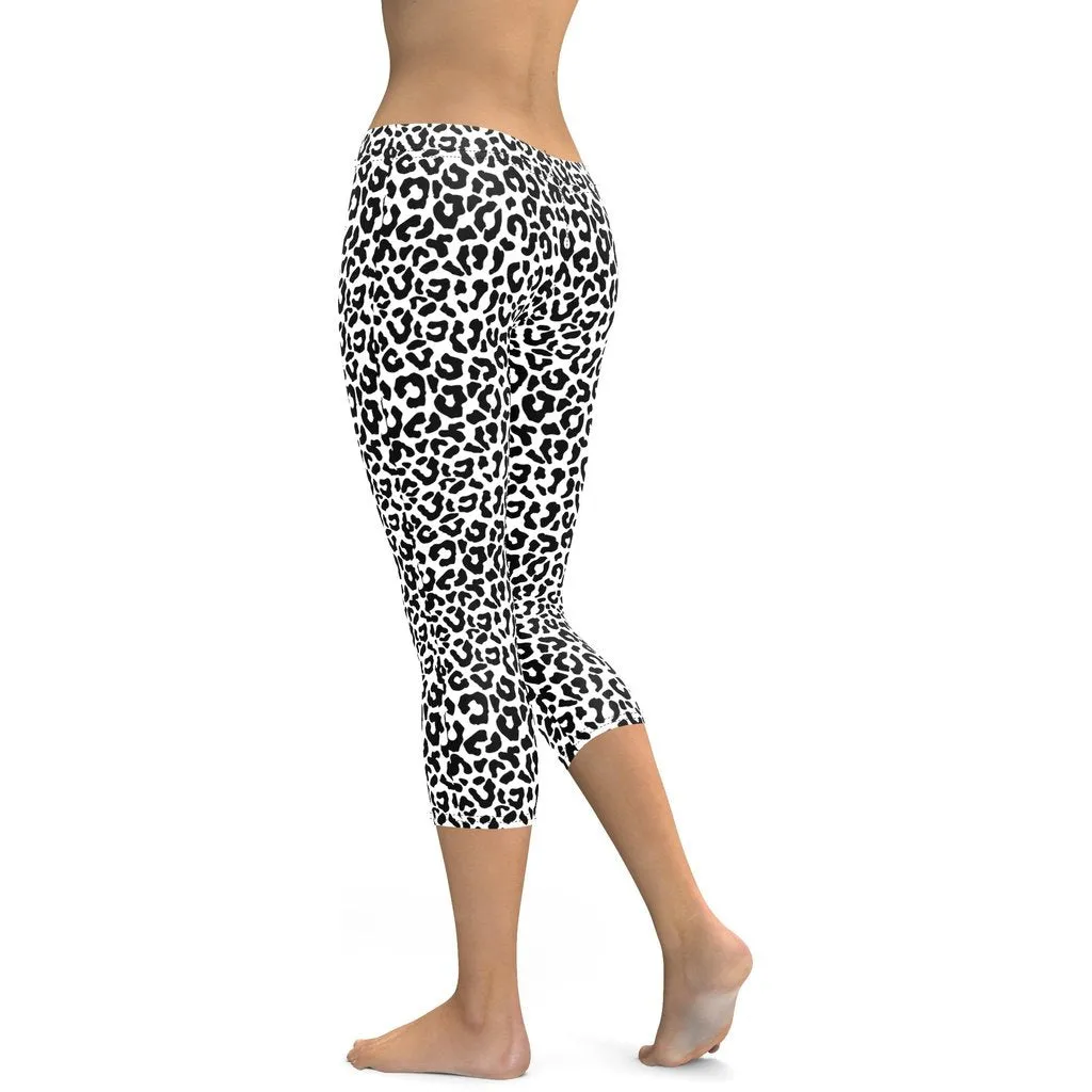 Black & White Leopard Capris