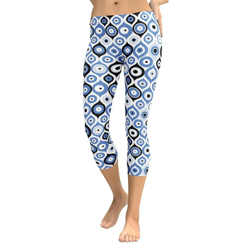 Blue Eye Pattern Capris