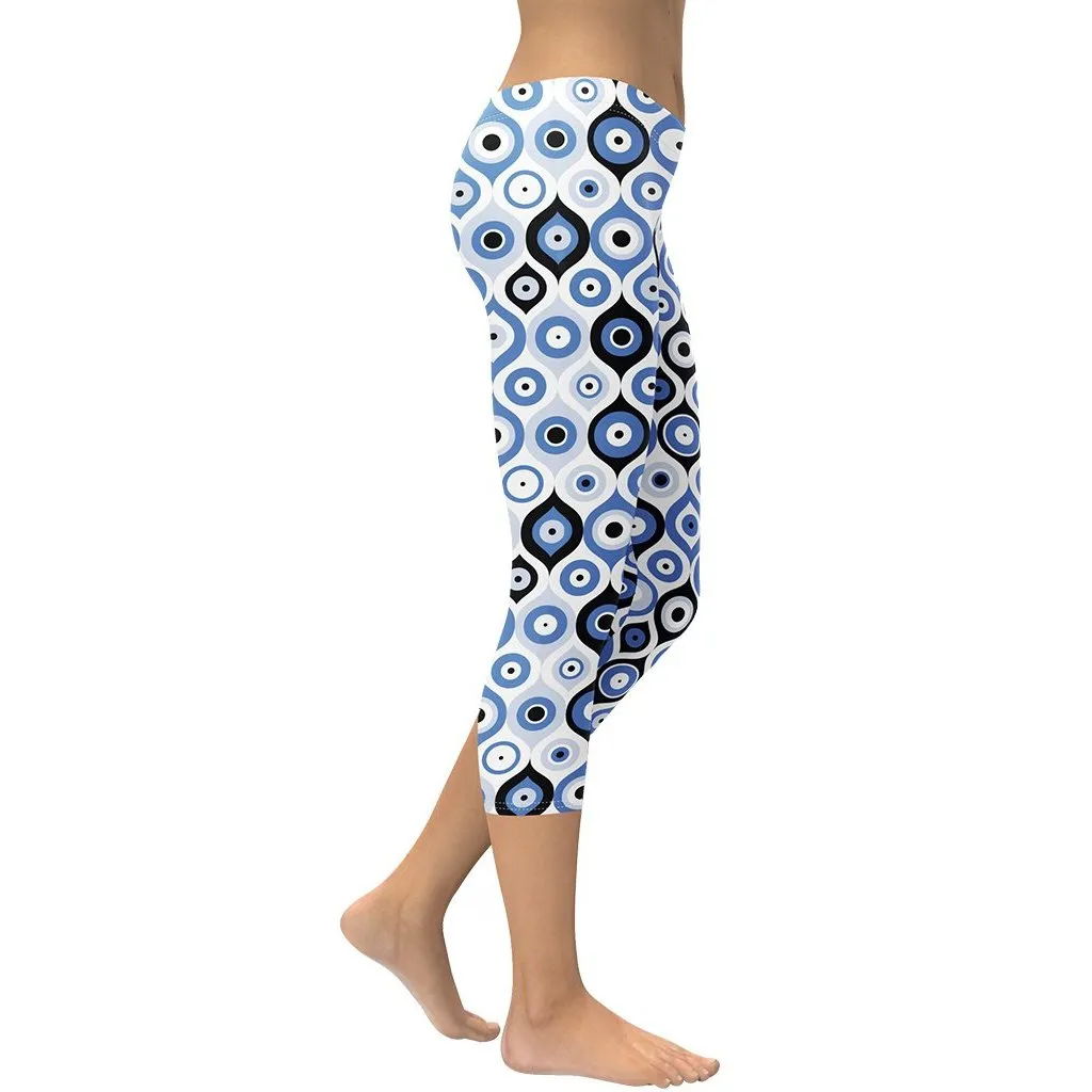 Blue Eye Pattern Capris