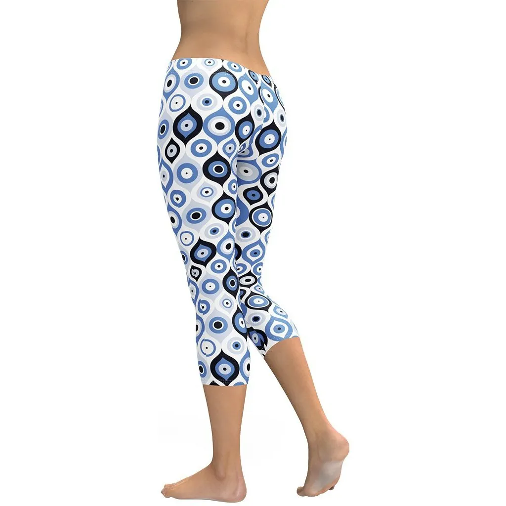 Blue Eye Pattern Capris