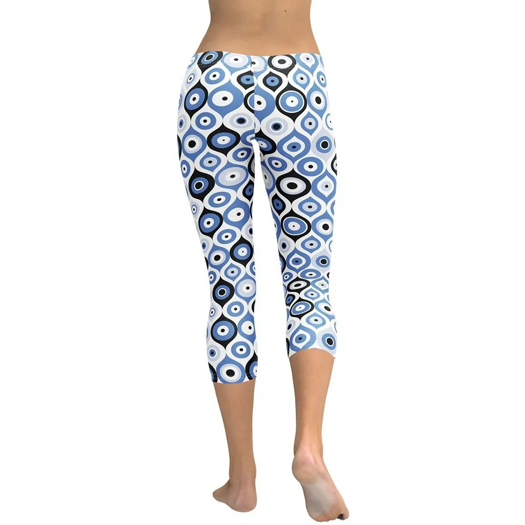 Blue Eye Pattern Capris