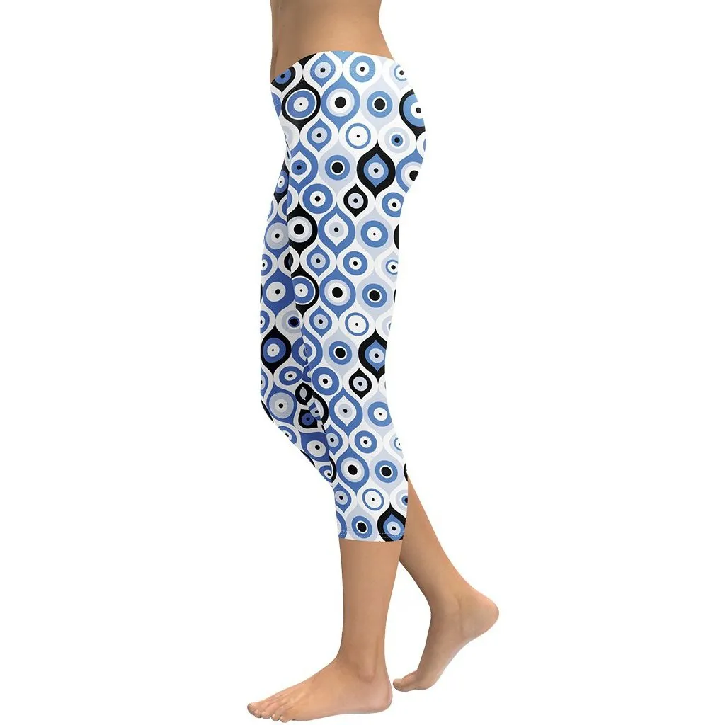 Blue Eye Pattern Capris