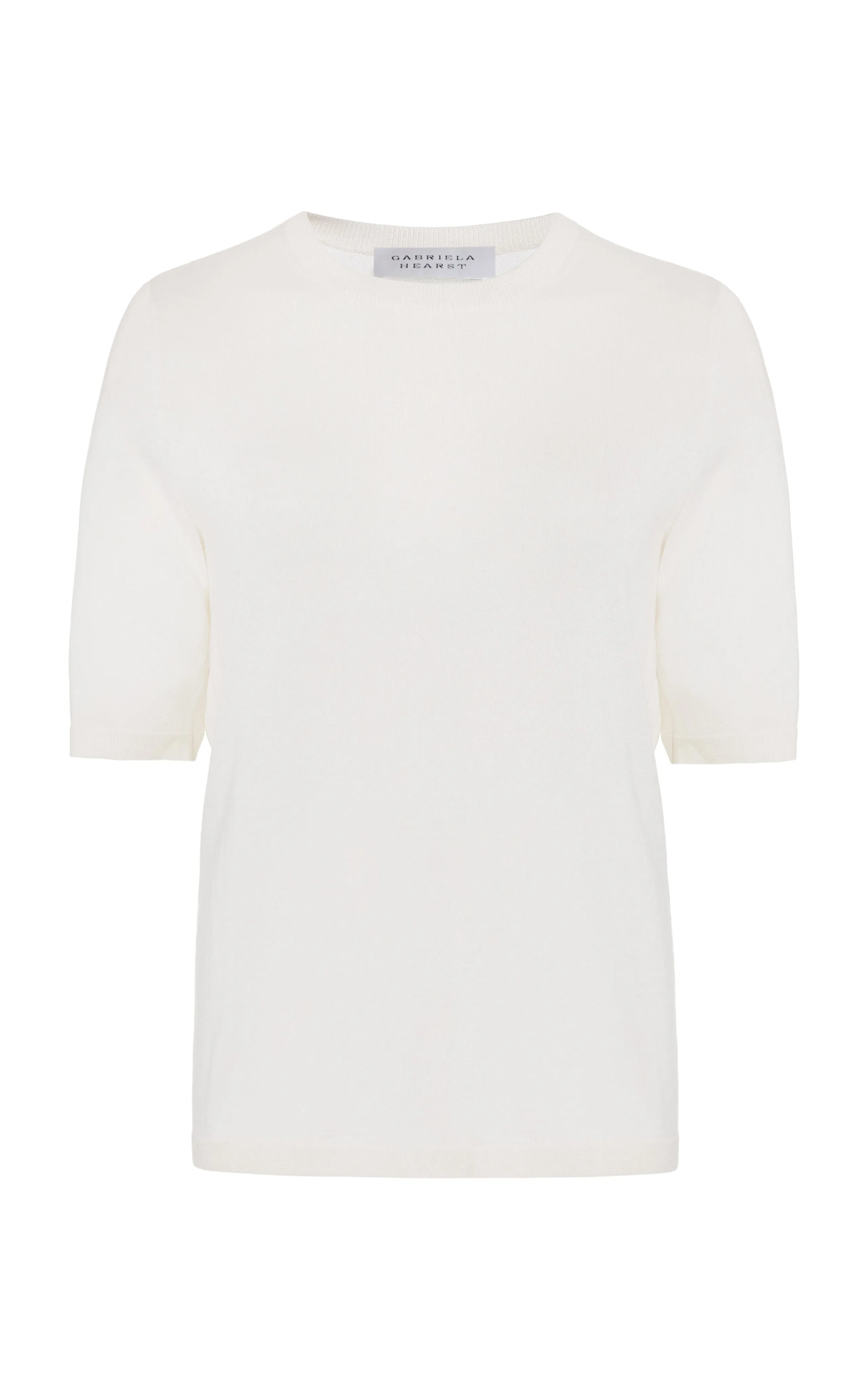 Brunner Knit T-Shirt in Ivory Cashmere Silk