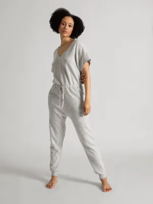 Cashmere jumpsuit "Cruising" - light grey