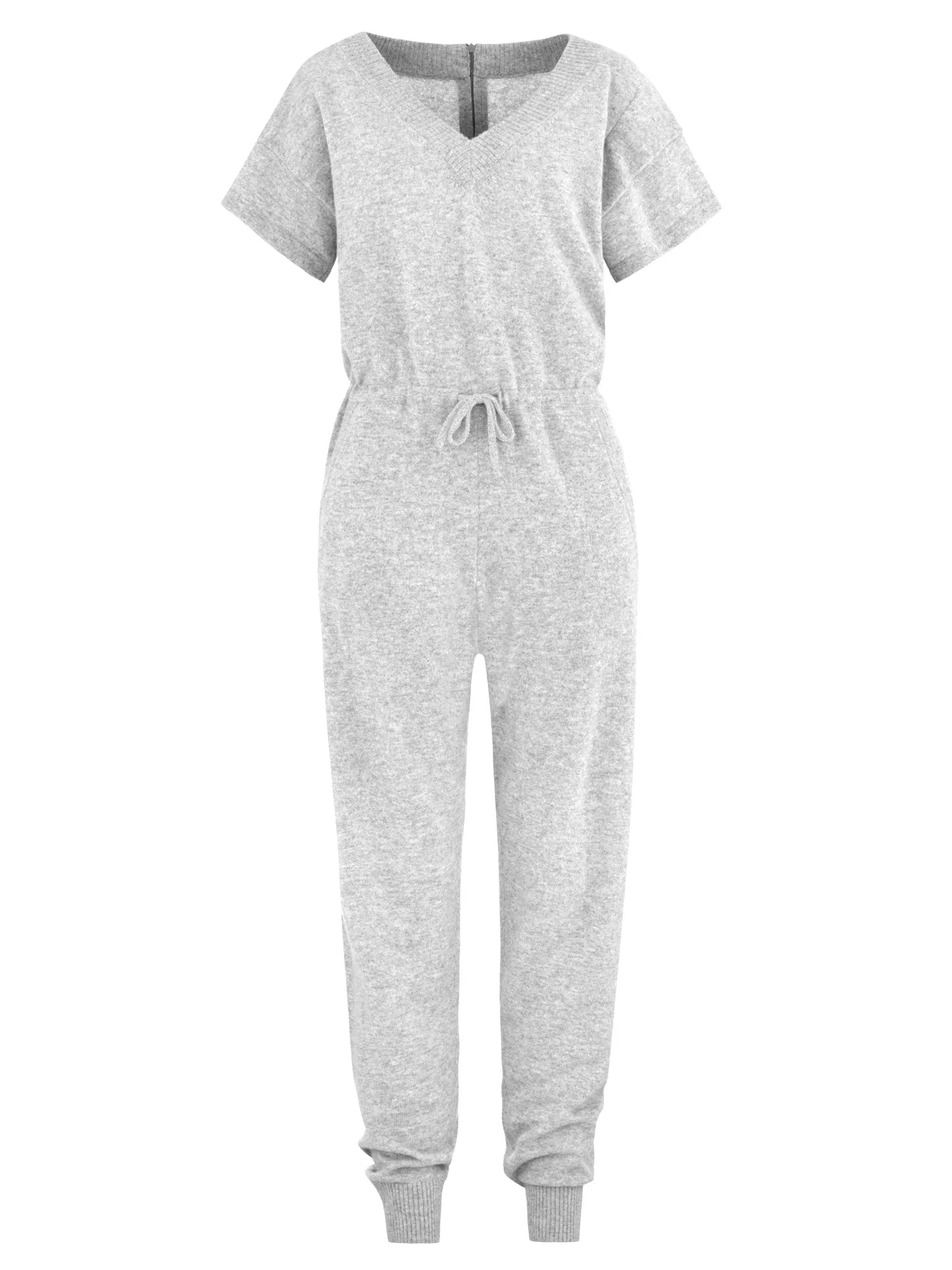 Cashmere jumpsuit "Cruising" - light grey