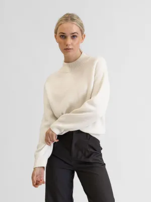 Cashmere sweater "Snowflake" - white