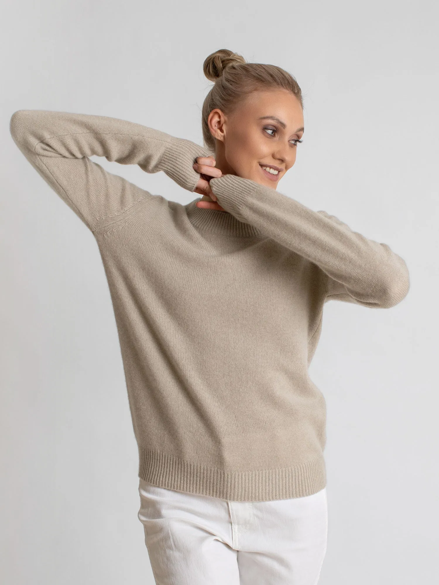 Cashmere sweater "Sofia long" - ginger