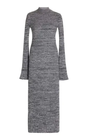 Castor Knit Dress in Charcoal Melange Cashmere