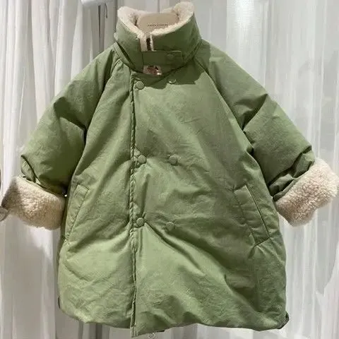 Cozy Wool Turtle Neck Parka for Kids