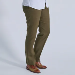 Deep Moss Linen Dress Pants