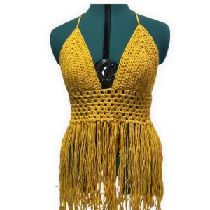 DIAMONDS FRINGE TOP - GOLD