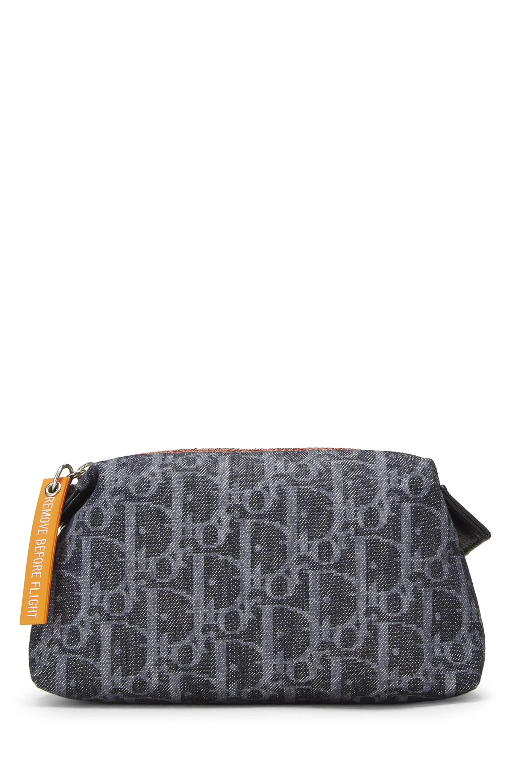 Dior,  Navy Denim Trotter Flight Pouch, Navy