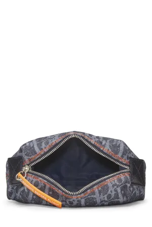 Dior,  Navy Denim Trotter Flight Pouch, Navy