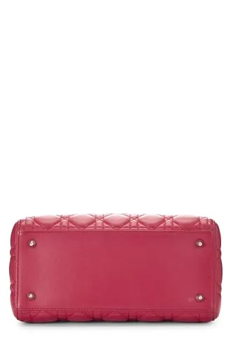 Dior,  Pink Cannage Quilted Lambskin Lady Dior Medium, Pink