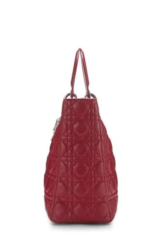 Dior,  Red Cannage Quilted Lambskin Lady Dior Large, Red