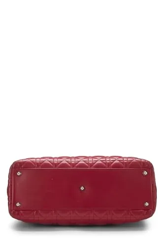 Dior,  Red Cannage Quilted Lambskin Lady Dior Large, Red