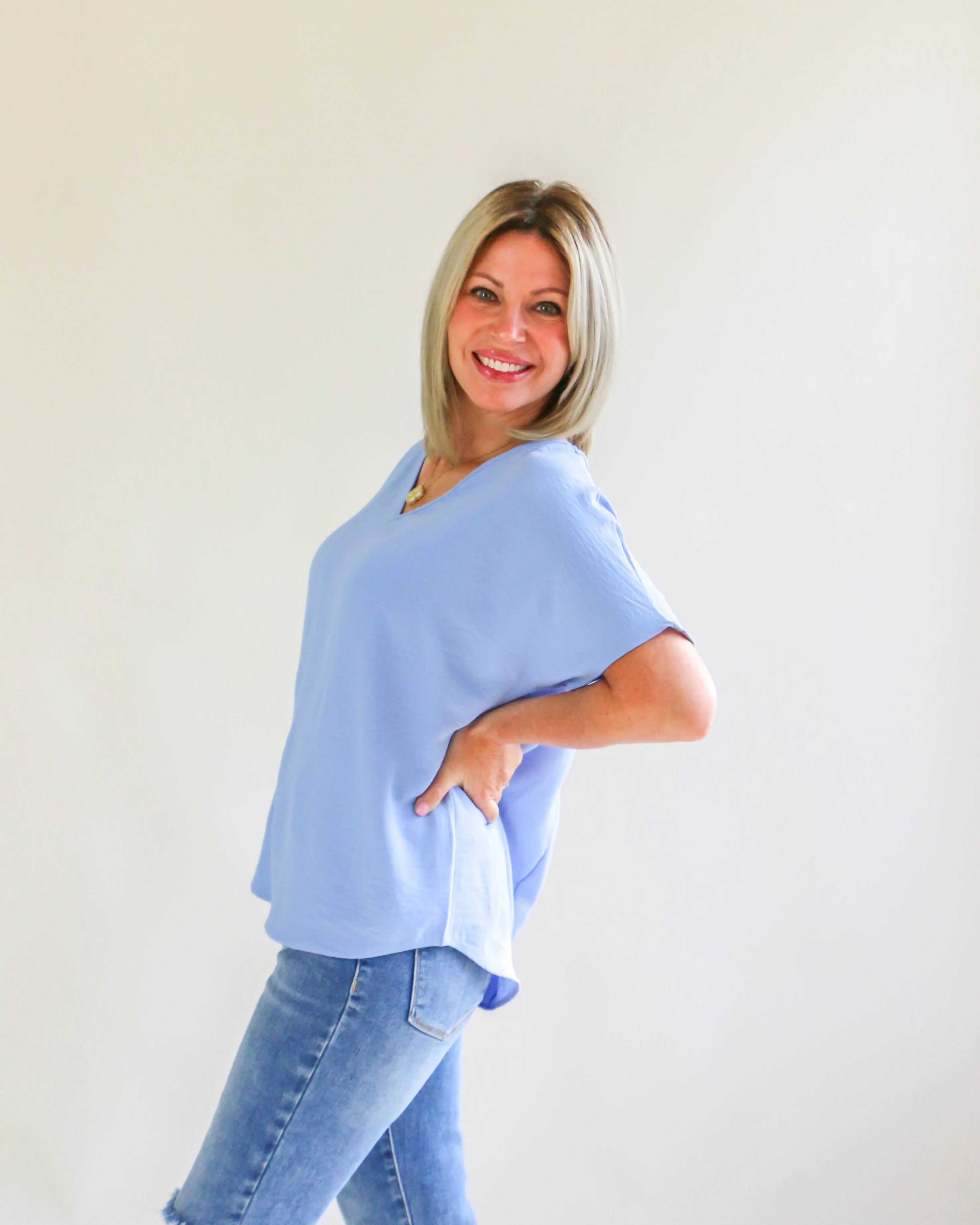 Easy Days Top in Powder Blue