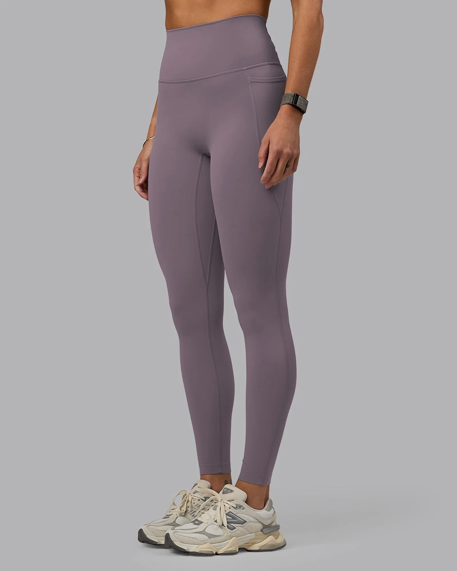 Elixir Full Length Leggings With Pockets - Purple Sage