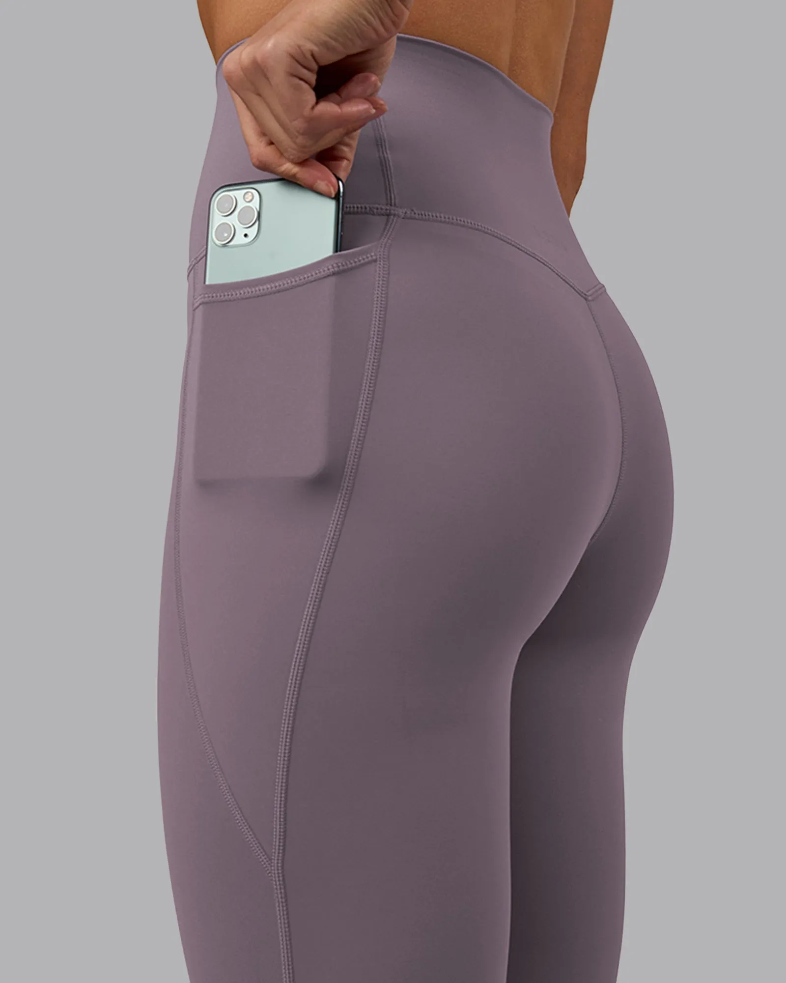 Elixir Full Length Leggings With Pockets - Purple Sage