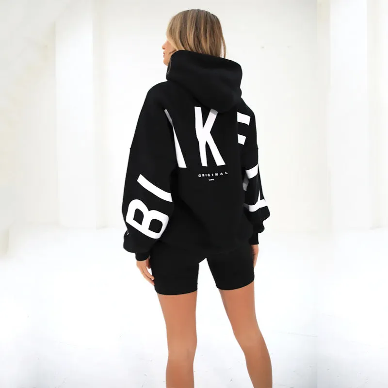 Loose Fit Hoodie with Big Thick Letters