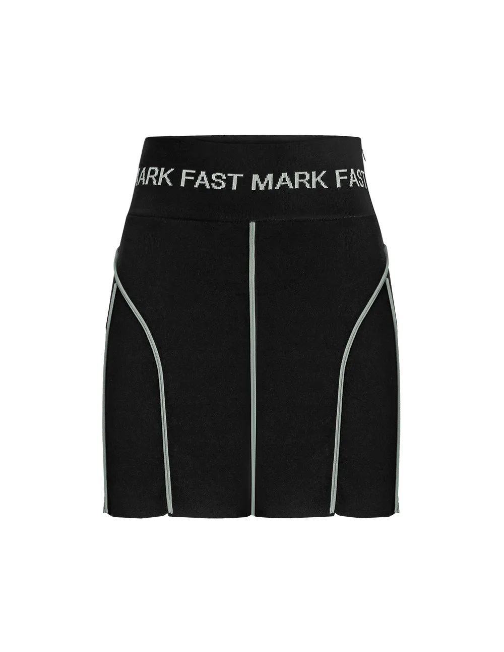 MARK FAST Women Jacquard Logo Knitted Mini Skirt