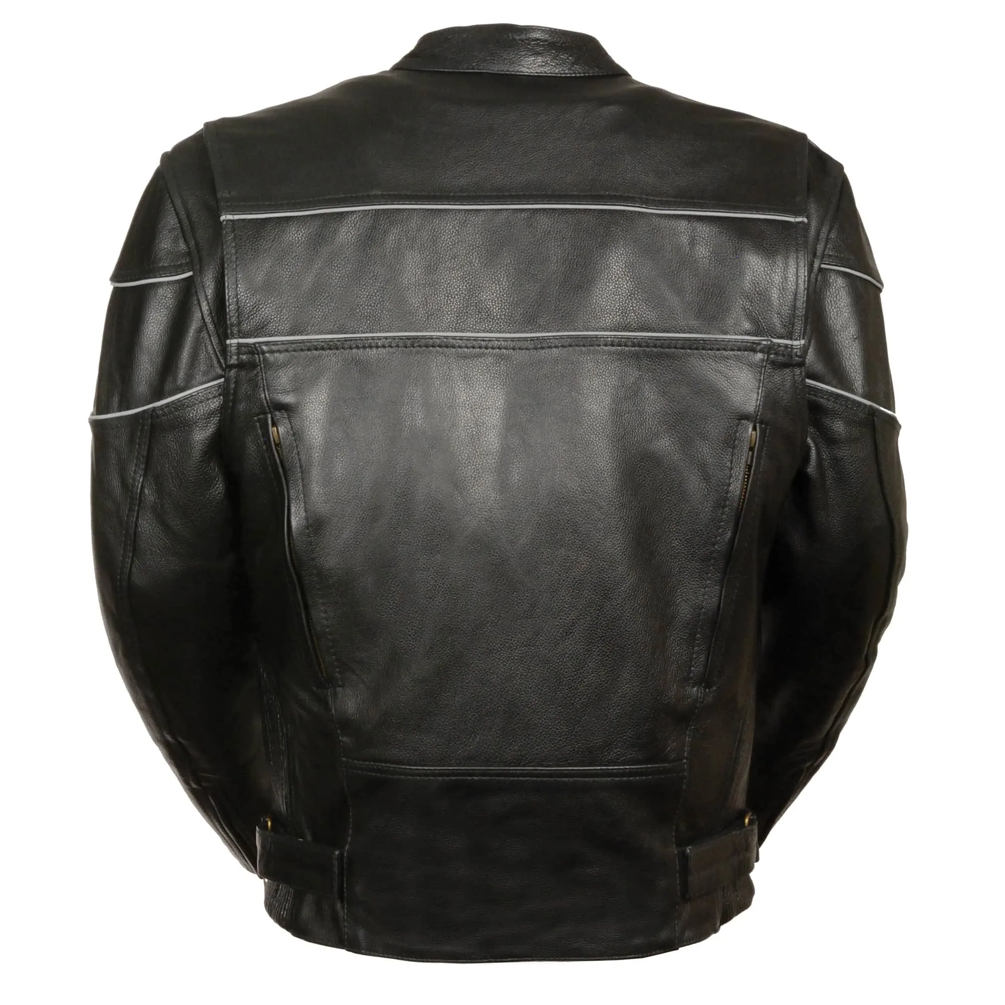 Men’s Black Side Stretch Jacket w/ Reflective Piping