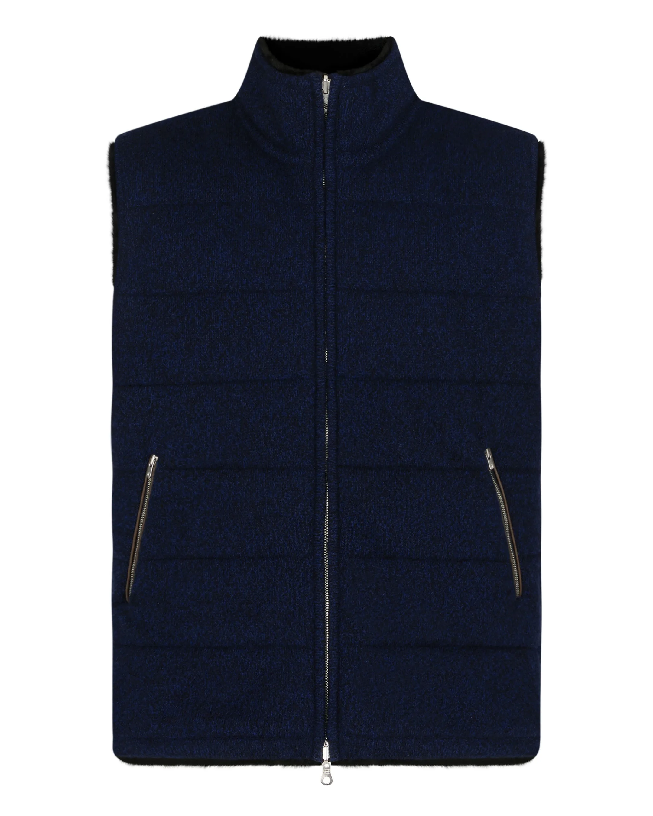 Men's Vermont Fur Lined Gilet Navy Blue Melange