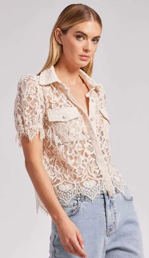 Mina Lace - Shirt French Beige