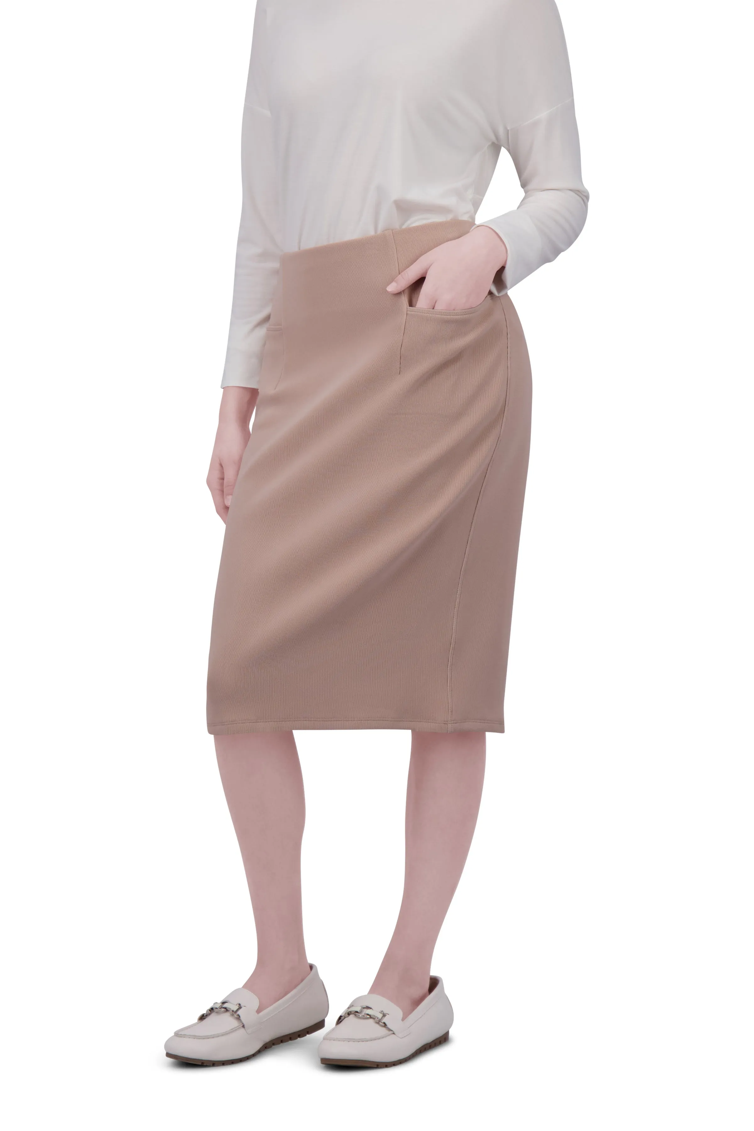 Perfect Fit Pencil Skirt 24" - Mushroom