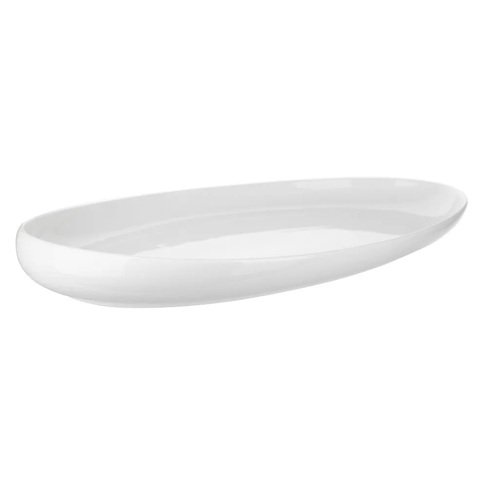 Porcelain Platter Oval  White 49x30x6cm