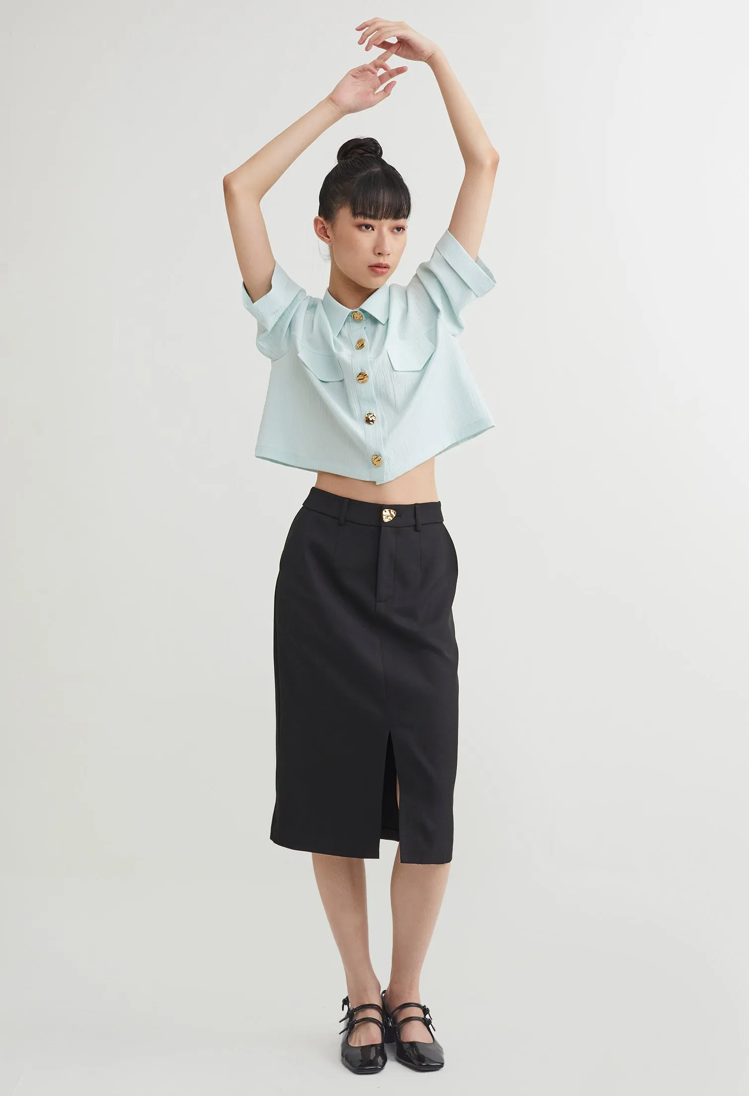 Quirky Smart Midi Skirt