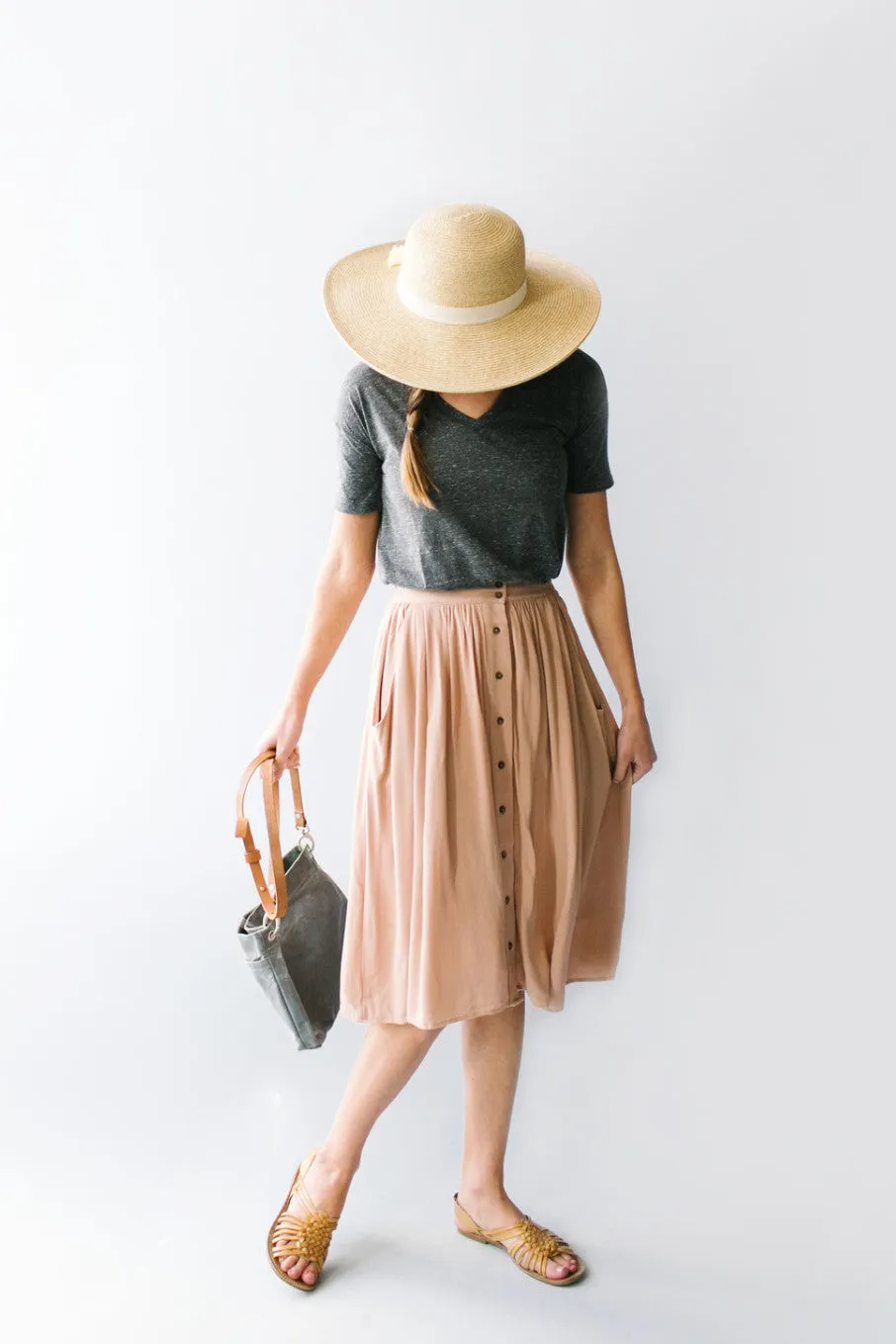 'Skye' Skirt in Taupe