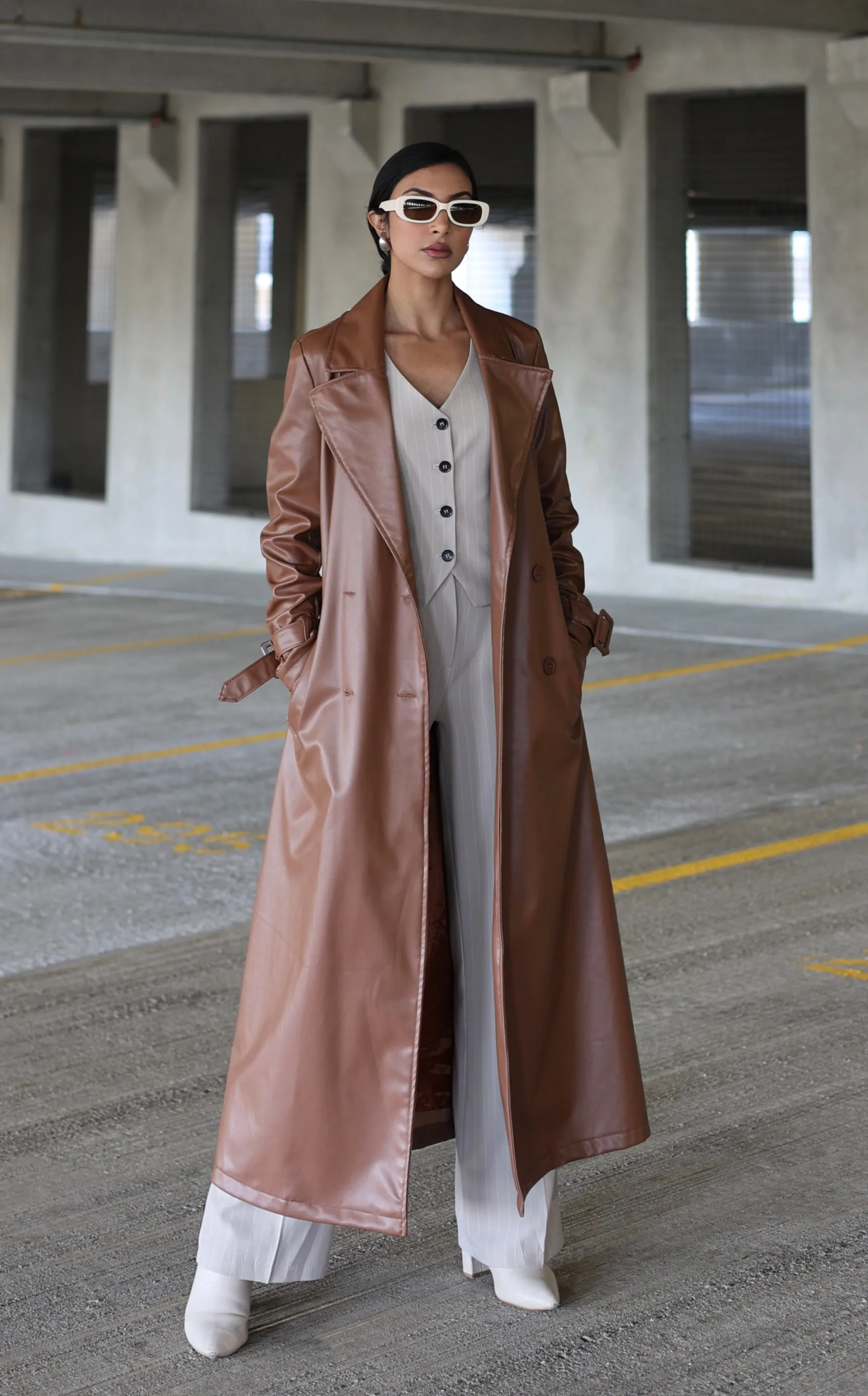 Victoria Maxi Leather Jacket